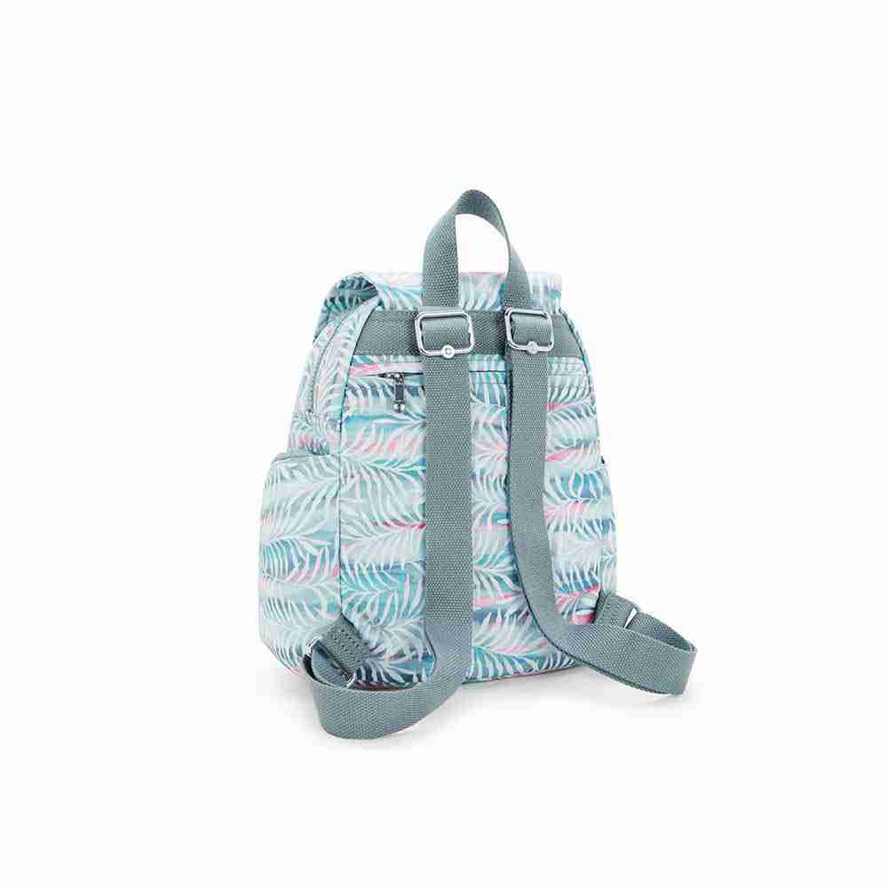 Zaino Kipling City Zip Mini Palmtree Leaves