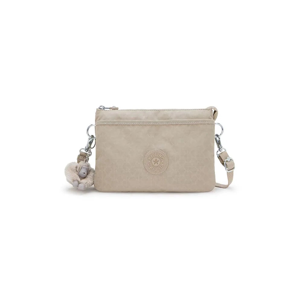 Borsa donna Kipling Riri Sign Beige Emb