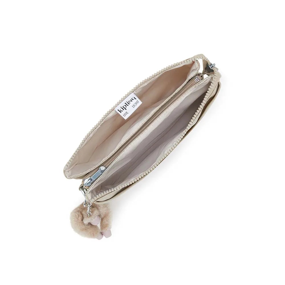 Borsa donna Kipling Riri Sign Beige Emb