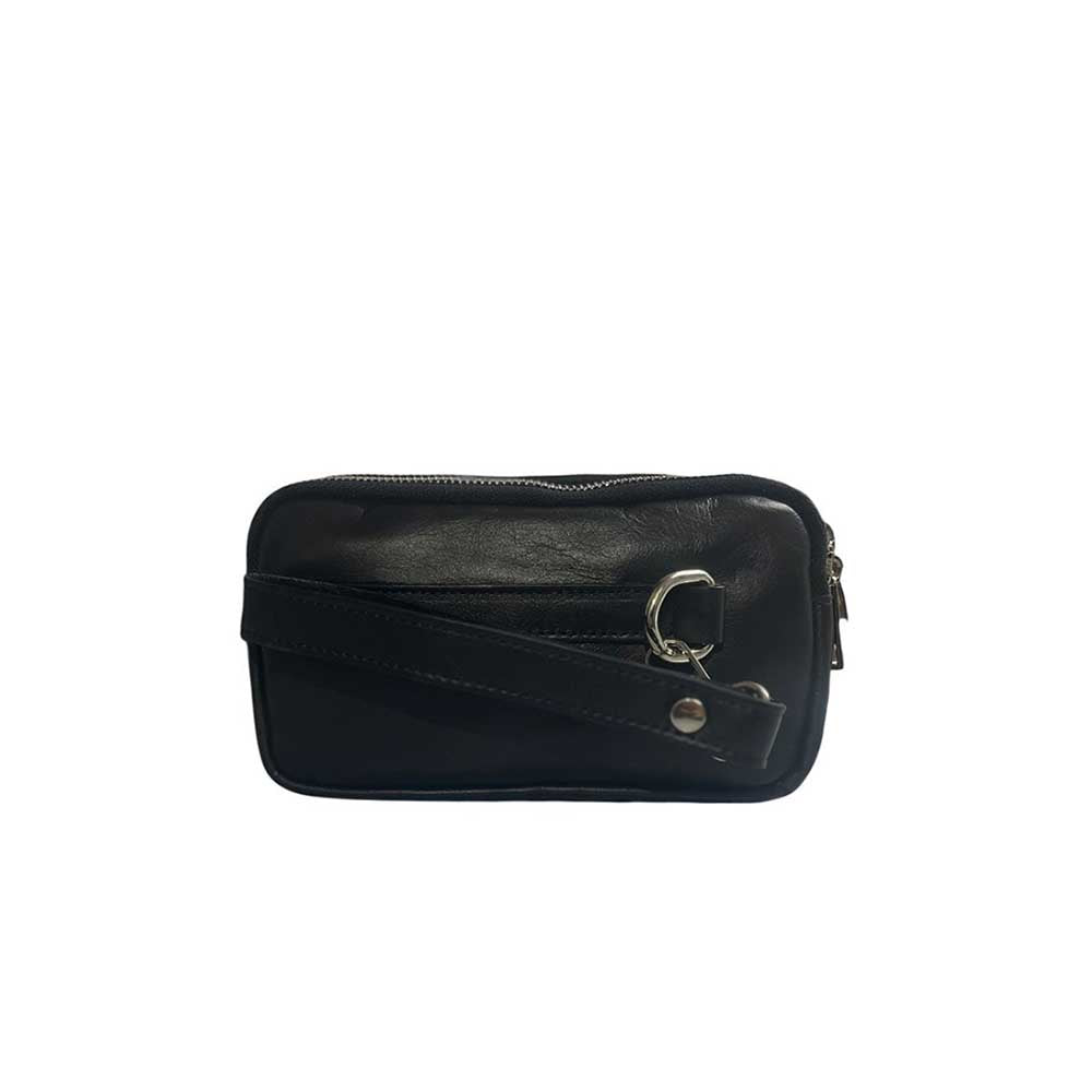 Pochette uomo Bogesi 3 zip in vera pelle