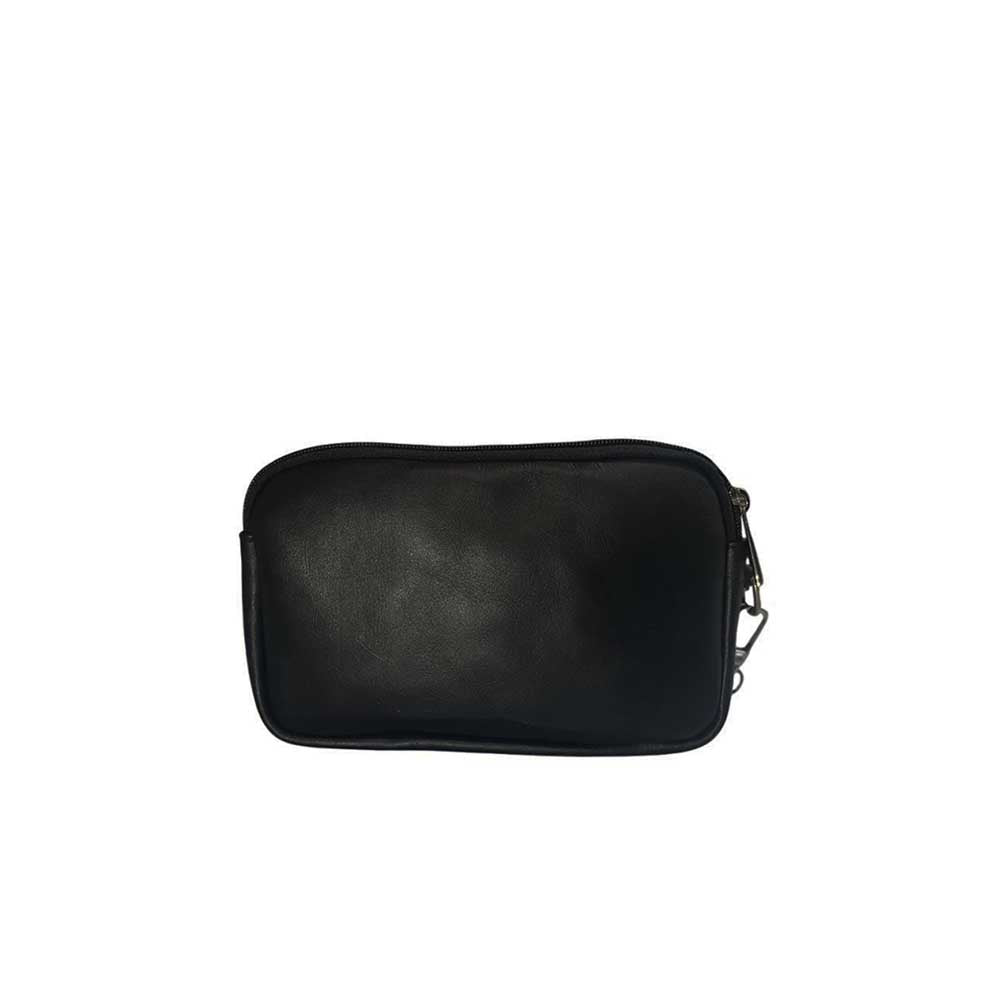 Pochette uomo Bogesi 2 zip in vera pelle