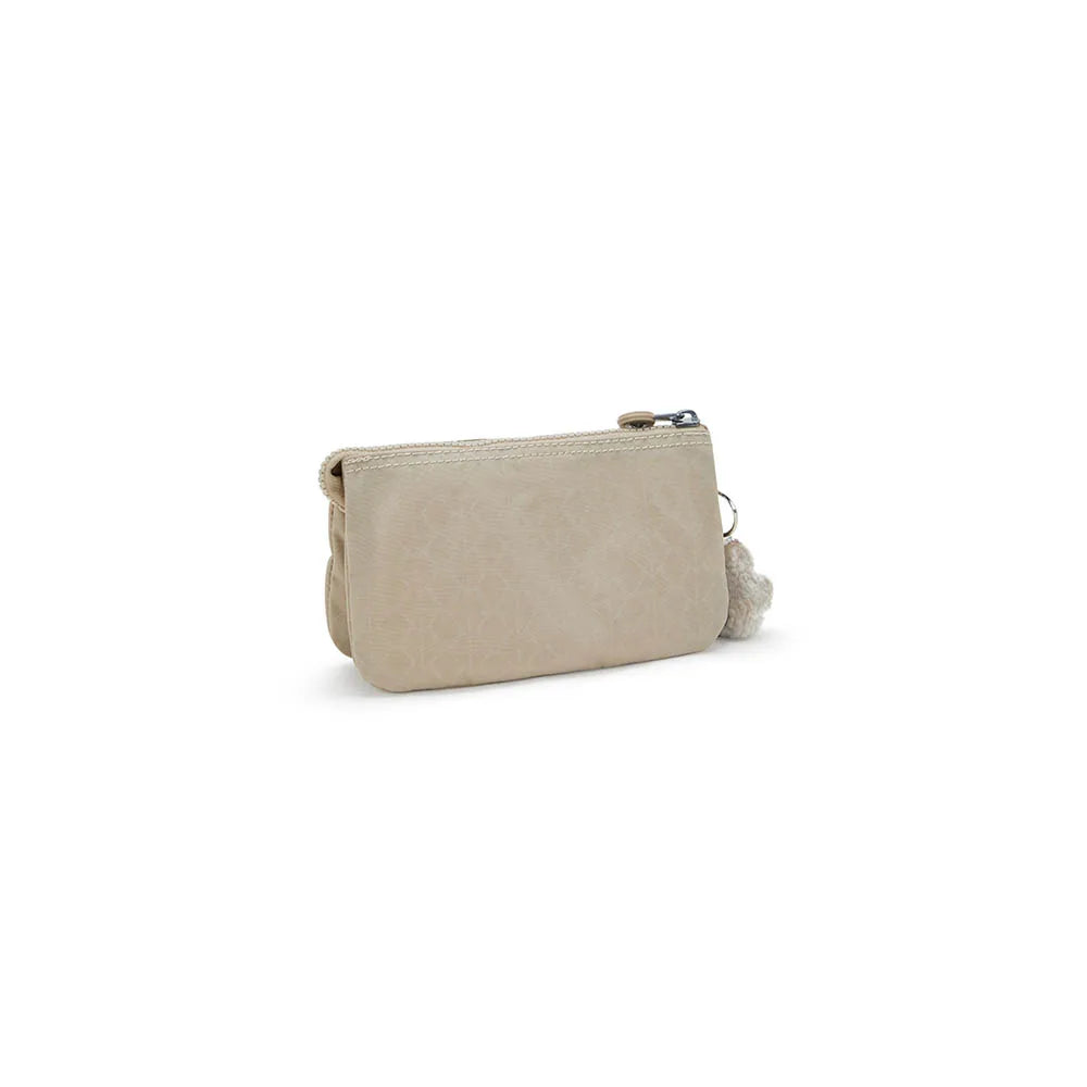 Trousse donna Kipling Creativity L Beige Sign Emb
