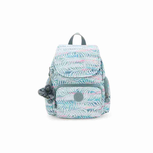 Zaino Kipling City Zip Mini Palmtree Leaves