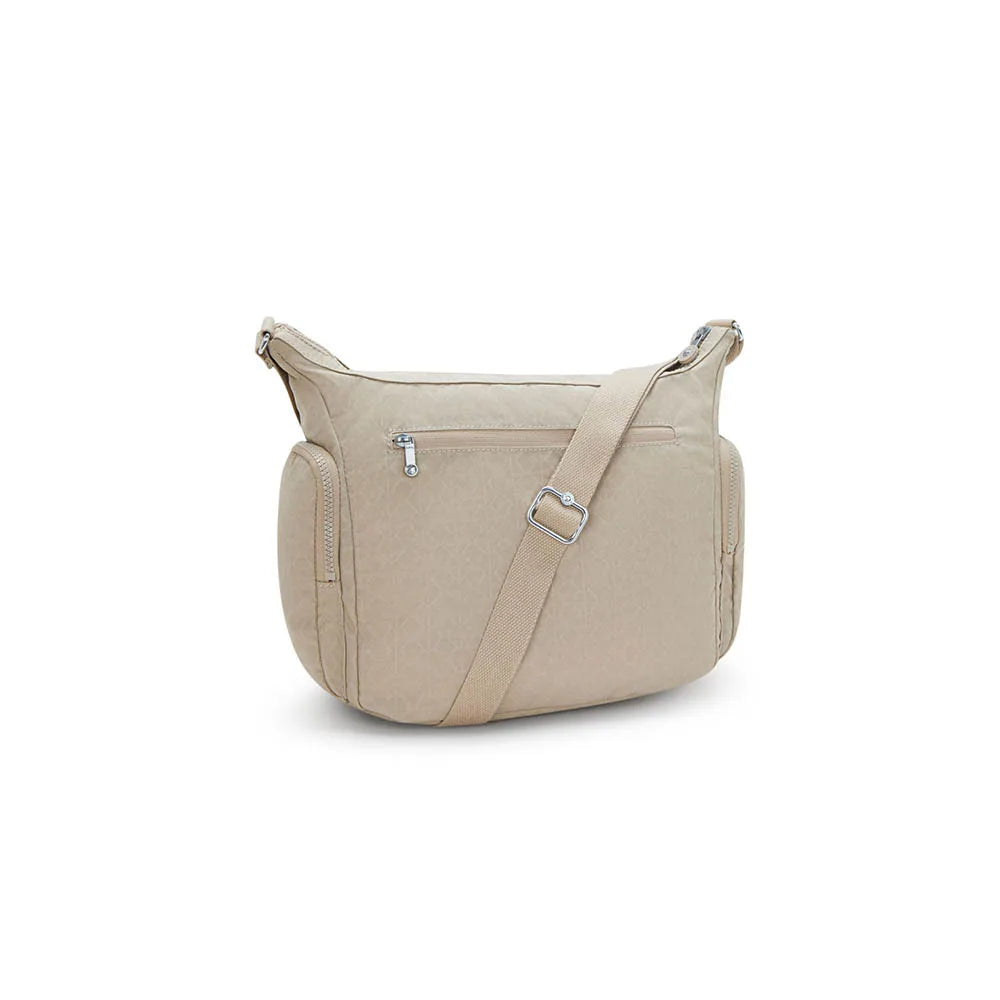 Borsa donna Kipling Gabb Signature Beige Embossed
