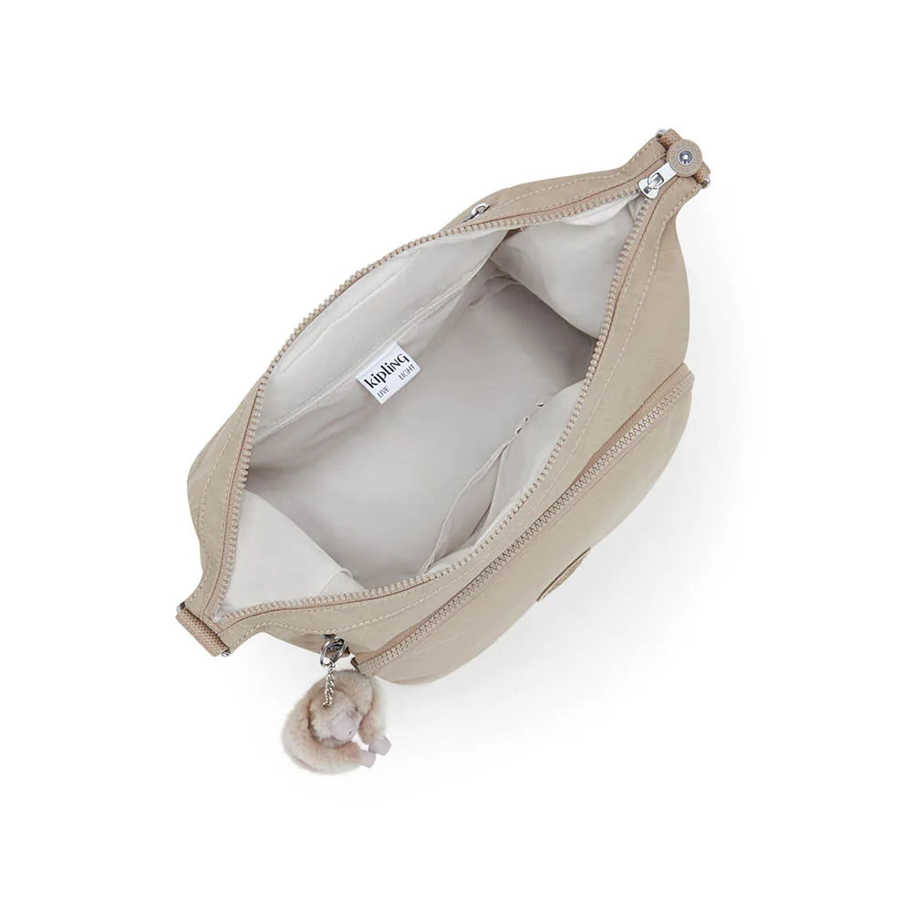 Borsa donna Kipling Gabb Signature Beige Embossed