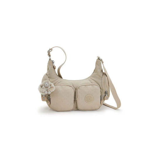 Borsa donna Kipling Rikka S Sign Beige Emb