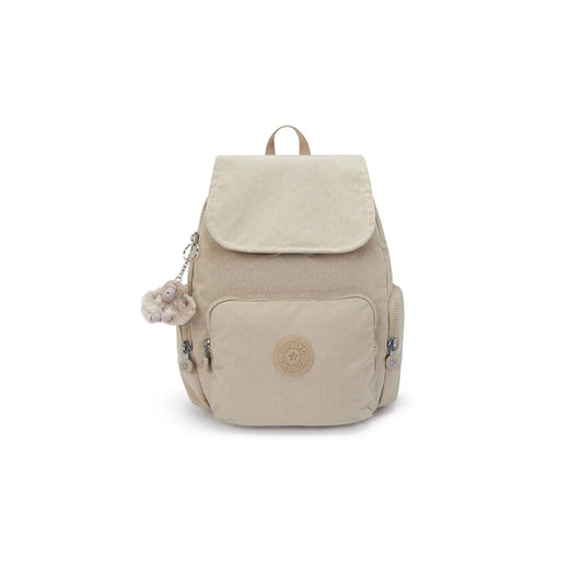 Zaino donna Kipling City Zip S Sign Beige Emb