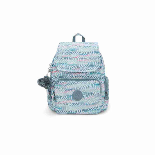 Zaino donna Kipling City Zip S Palmtree Leaves