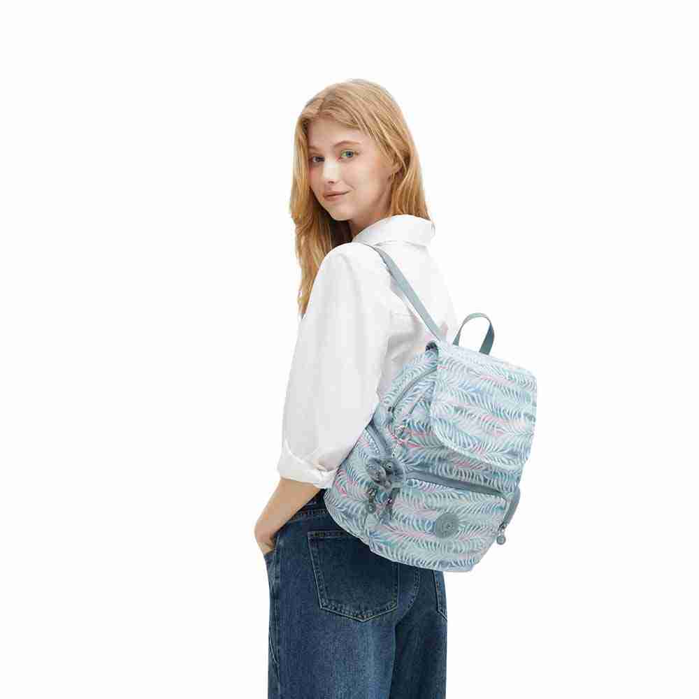 Zaino donna Kipling City Zip S Palmtree Leaves