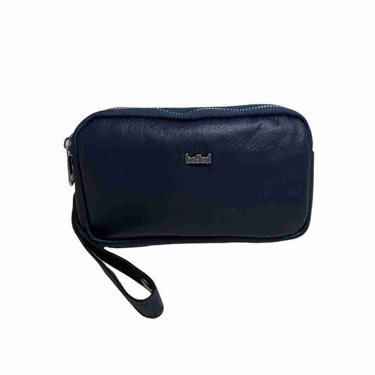 Pochette uomo Bogesi 3 zip in vera pelle