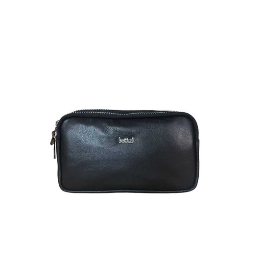 Pochette uomo Bogesi 3 zip in vera pelle