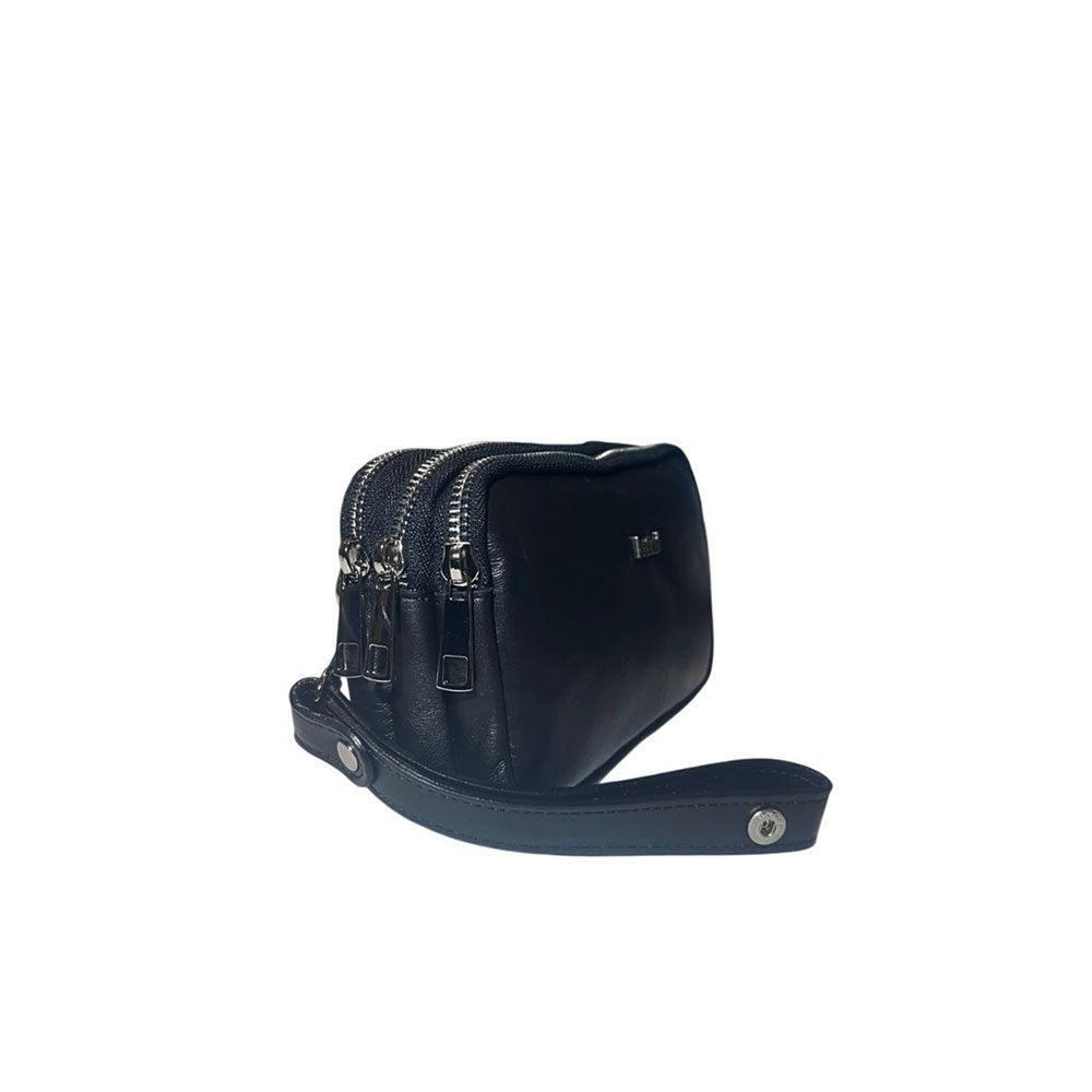 Pochette uomo Bogesi 3 zip in vera pelle