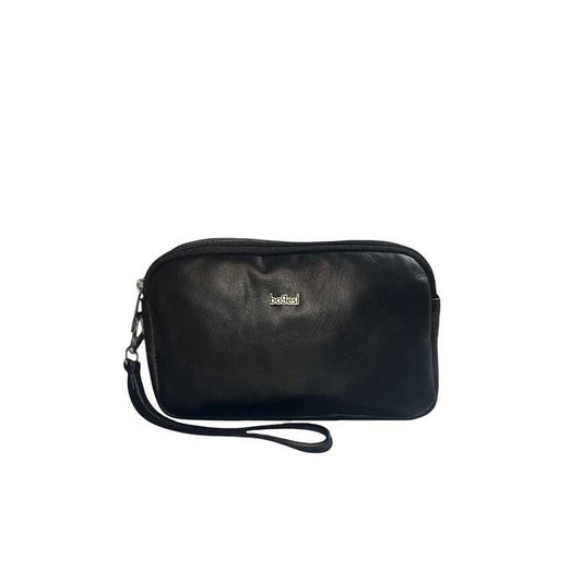 Pochette uomo Bogesi 2 zip in vera pelle